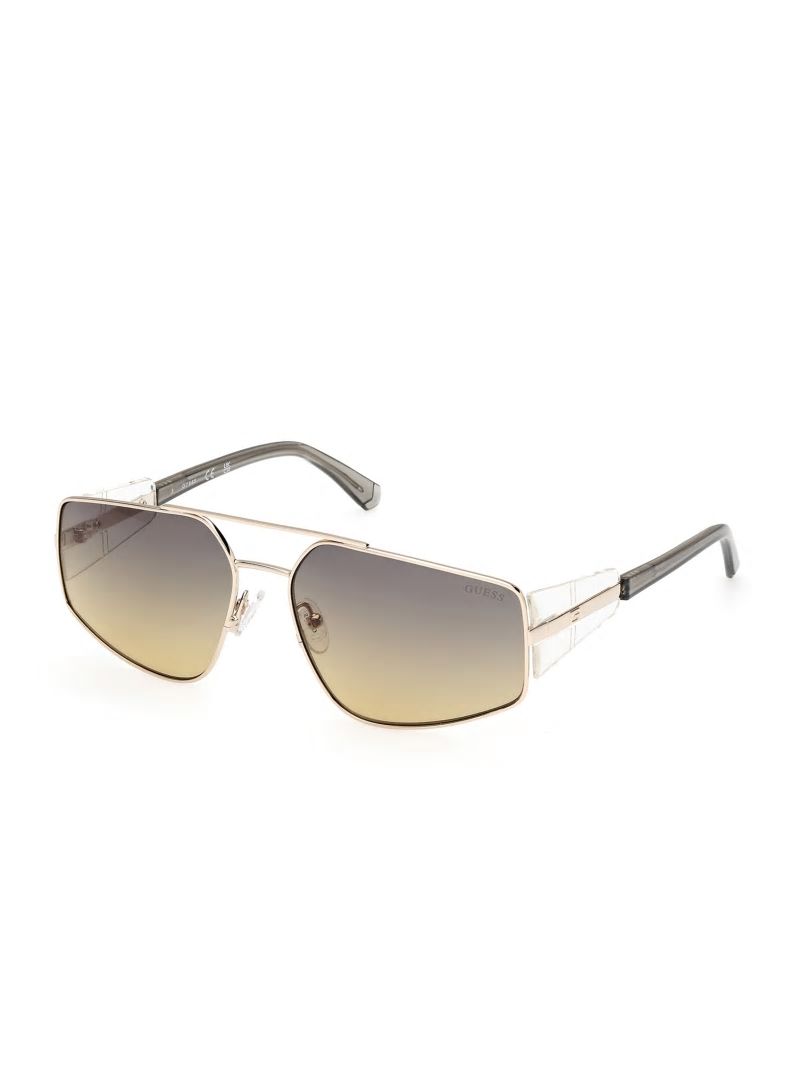 Guess Crystal Side Navigator Sunglasses - Gld Guess Crystal Side Navigator Sunglasses - Gld