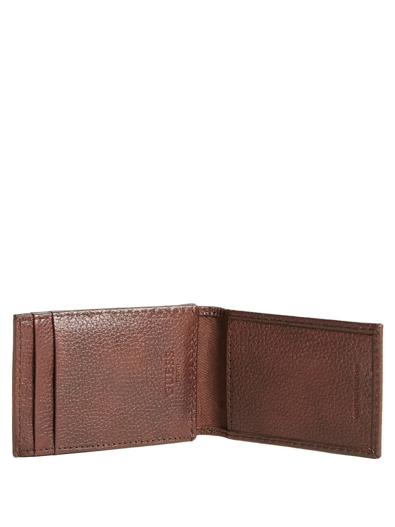 Guess Bishop Magnetic Fold Wallet - Brown Guess Bishop Magnetic Fold Wallet - Brown