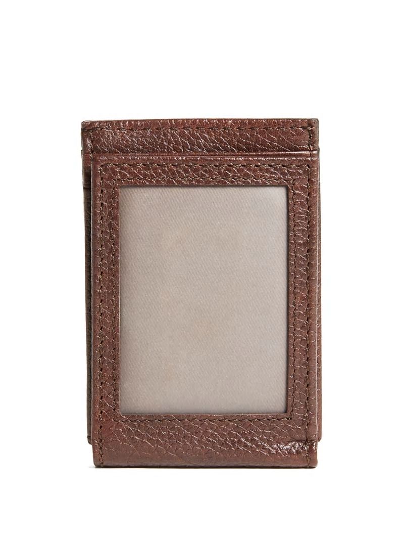 Guess Bishop Magnetic Fold Wallet - Brown Guess Bishop Magnetic Fold Wallet - Brown