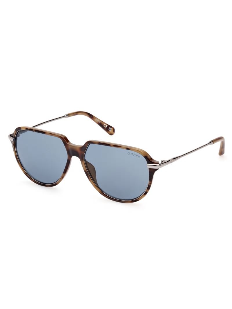 Guess Plastic Aviator Sunglasses - 53v Brown Guess Plastic Aviator Sunglasses - 53v Brown