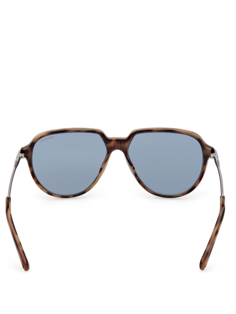 Guess Plastic Aviator Sunglasses - 53v Brown Guess Plastic Aviator Sunglasses - 53v Brown