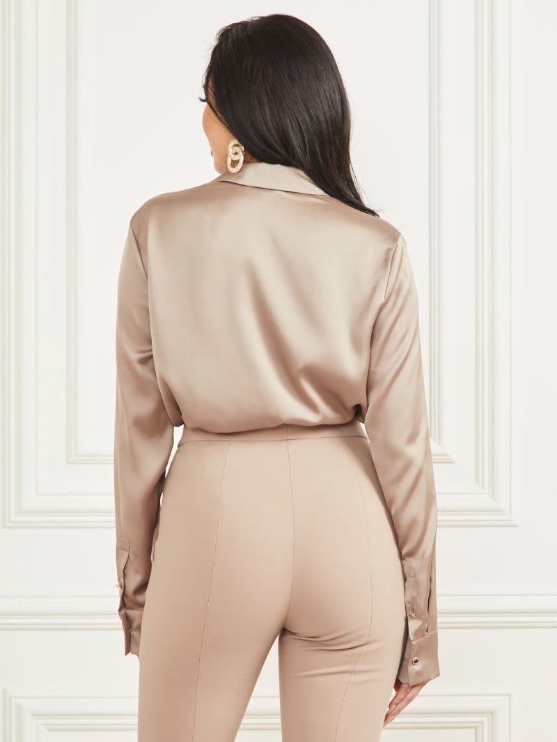 Guess Melissa Silky Blouse - Natural Siena Guess Melissa Silky Blouse - Natural Siena