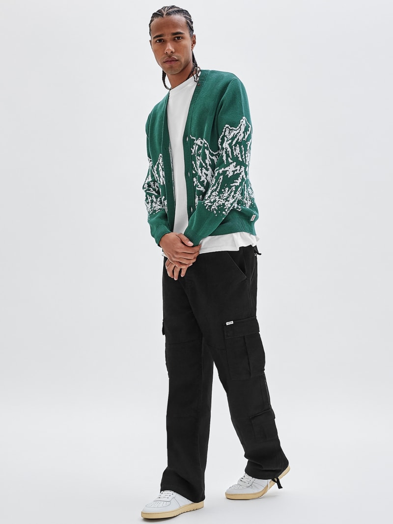 Guess GUESS Originals Mountain Cardigan - Evermore Green Guess GUESS Originals Mountain Cardigan - Evermore Green