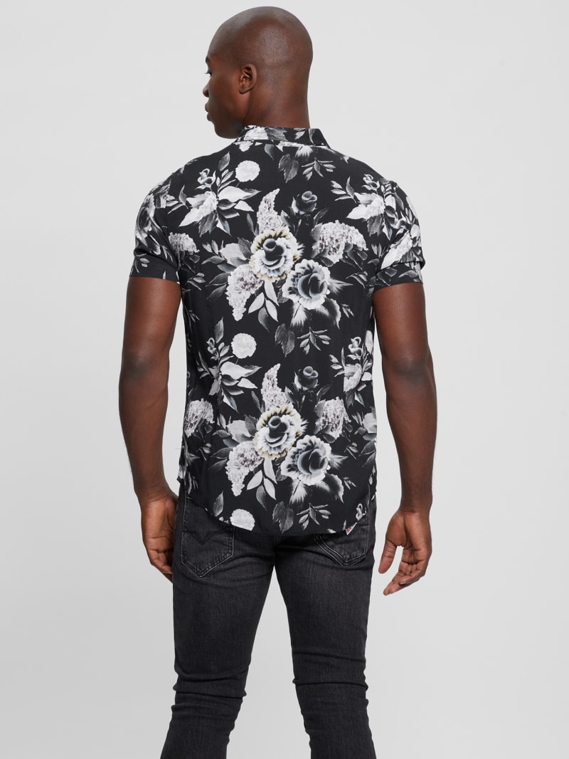 Guess Eco Rayon Floral Shirt - Muted Floral Guess Eco Rayon Floral Shirt - Muted Floral