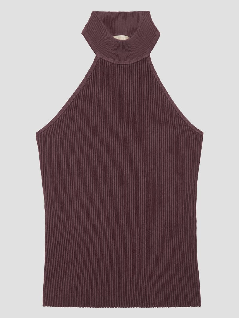 Guess Eco Shayna Mock Neck Top - Coachwhip Guess Eco Shayna Mock Neck Top - Coachwhip
