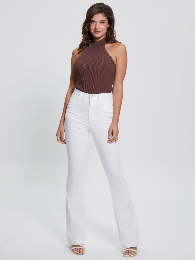 Guess Eco Shayna Mock Neck Top - Coachwhip Guess Eco Shayna Mock Neck Top - Coachwhip