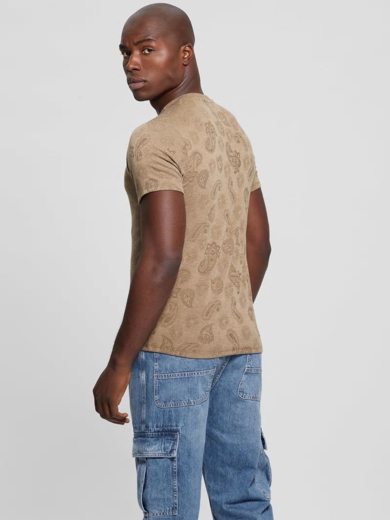 Guess Paisley Tee - Walnut Shell Multi Guess Paisley Tee - Walnut Shell Multi