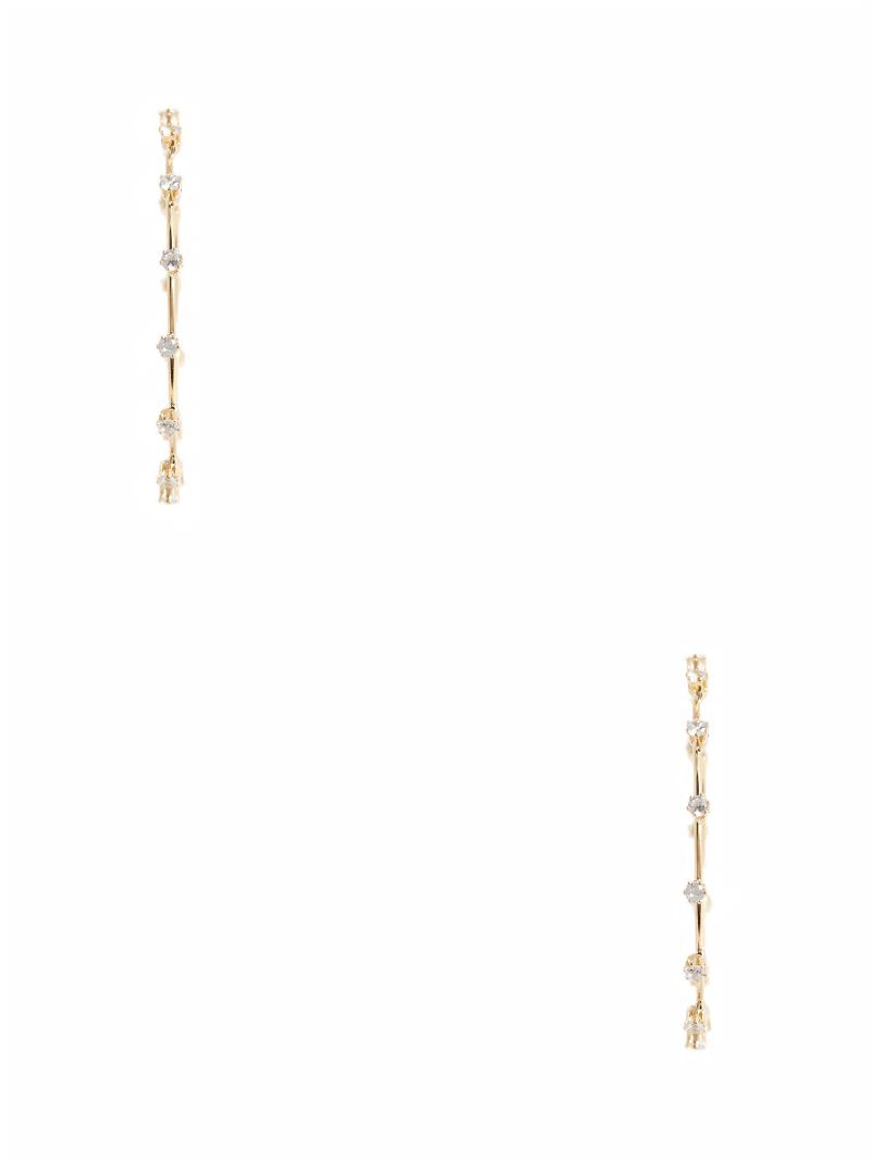 Guess Gold-Tone Rhinestone Hoop Earrings - Gold Guess Gold-Tone Rhinestone Hoop Earrings - Gold