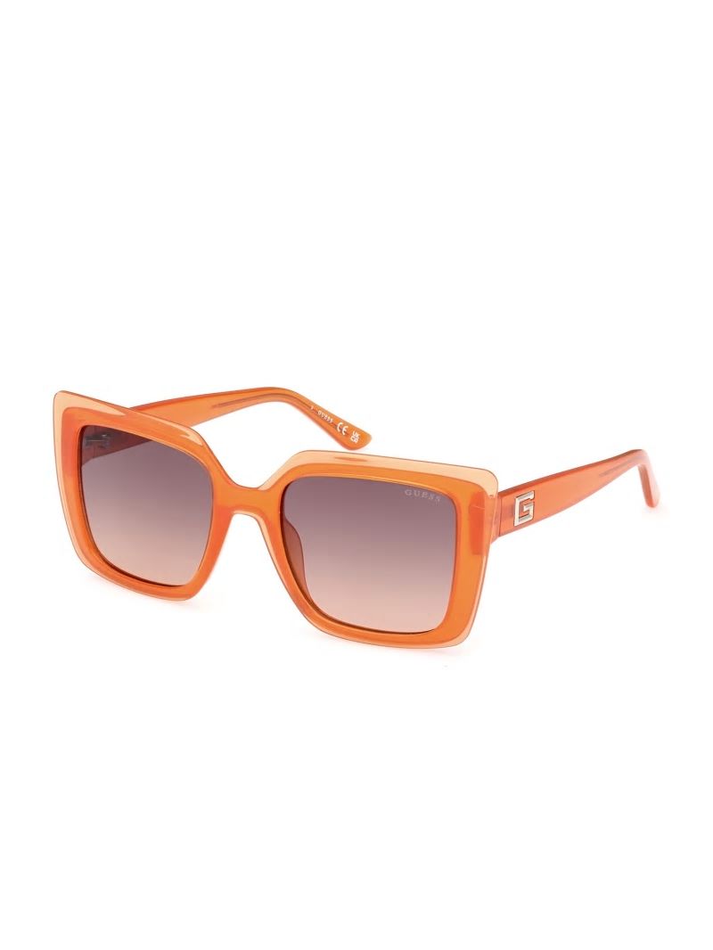 Guess Oversized Square Sunglasses - Neon Orange Guess Oversized Square Sunglasses - Neon Orange