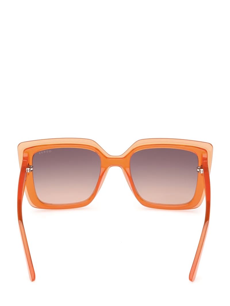 Guess Oversized Square Sunglasses - Neon Orange Guess Oversized Square Sunglasses - Neon Orange