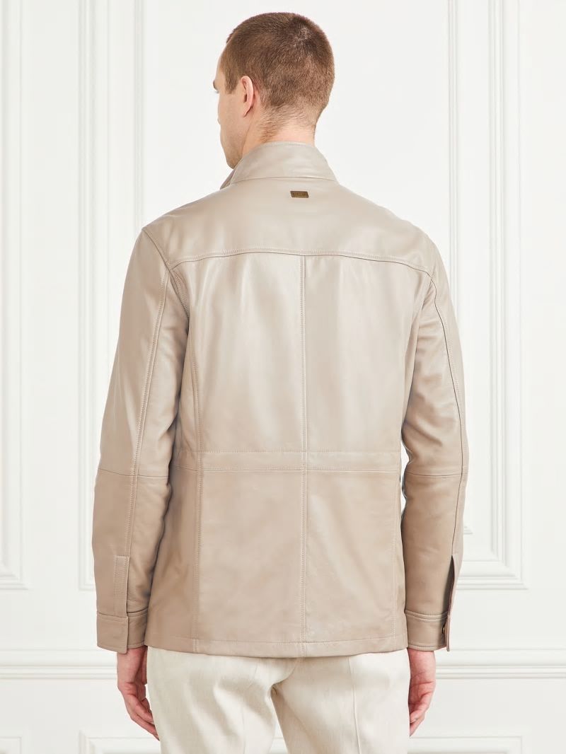 Guess Leather Field Jacket - Pasadena Stone Guess Leather Field Jacket - Pasadena Stone