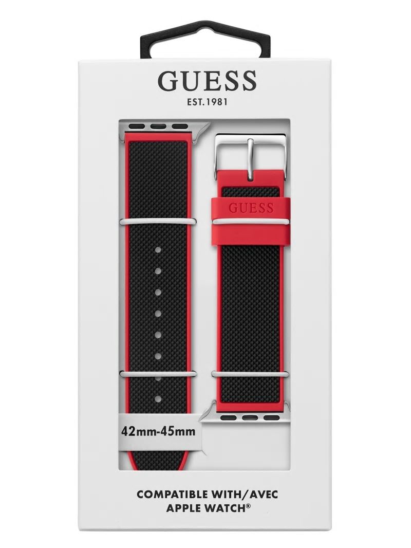 Guess Black and Red Silicone 42-45 mm Band for Apple Watch® - Black & Red Combo Guess Black and Red Silicone 42-45 mm Band for Apple Watch® - Black & Red Combo