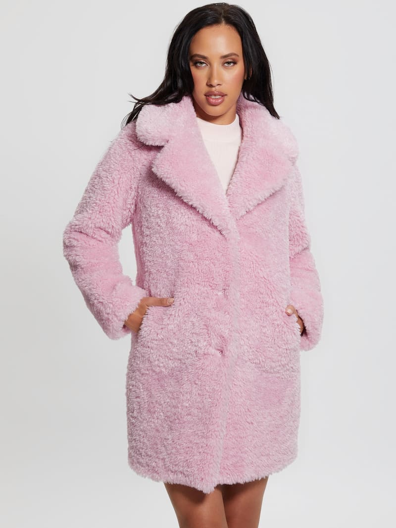 Guess Nives Faux-Fur Coat - Charming Purple Guess Nives Faux-Fur Coat - Charming Purple