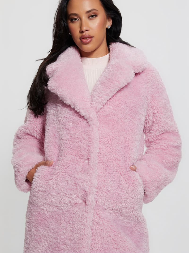 Guess Nives Faux-Fur Coat - Charming Purple Guess Nives Faux-Fur Coat - Charming Purple