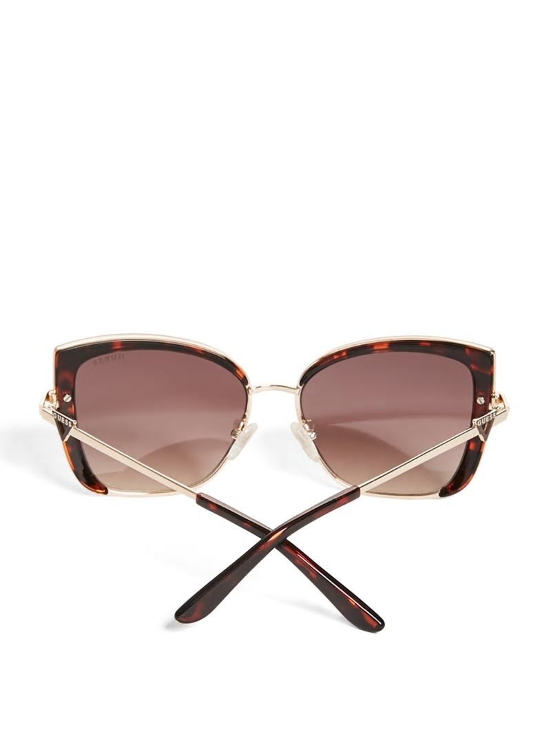 Guess Tinted Cat-Eye Sunglasses - Dark Havana/Gradient Brn Guess Tinted Cat-Eye Sunglasses - Dark Havana/Gradient Brn