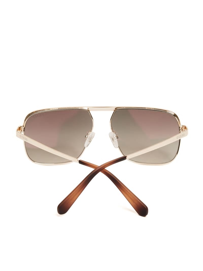 Guess Top Bar Aviator Sunglasses - Gold Guess Top Bar Aviator Sunglasses - Gold