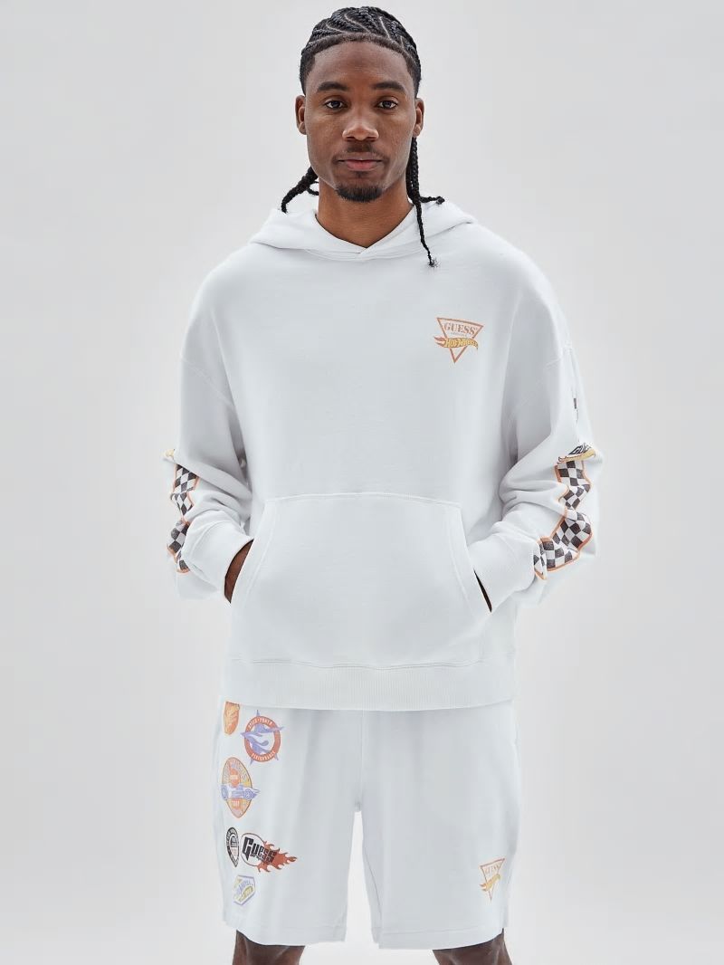 Guess GUESS Originals x Hot Wheels Hoodie - Pure White Guess GUESS Originals x Hot Wheels Hoodie - Pure White
