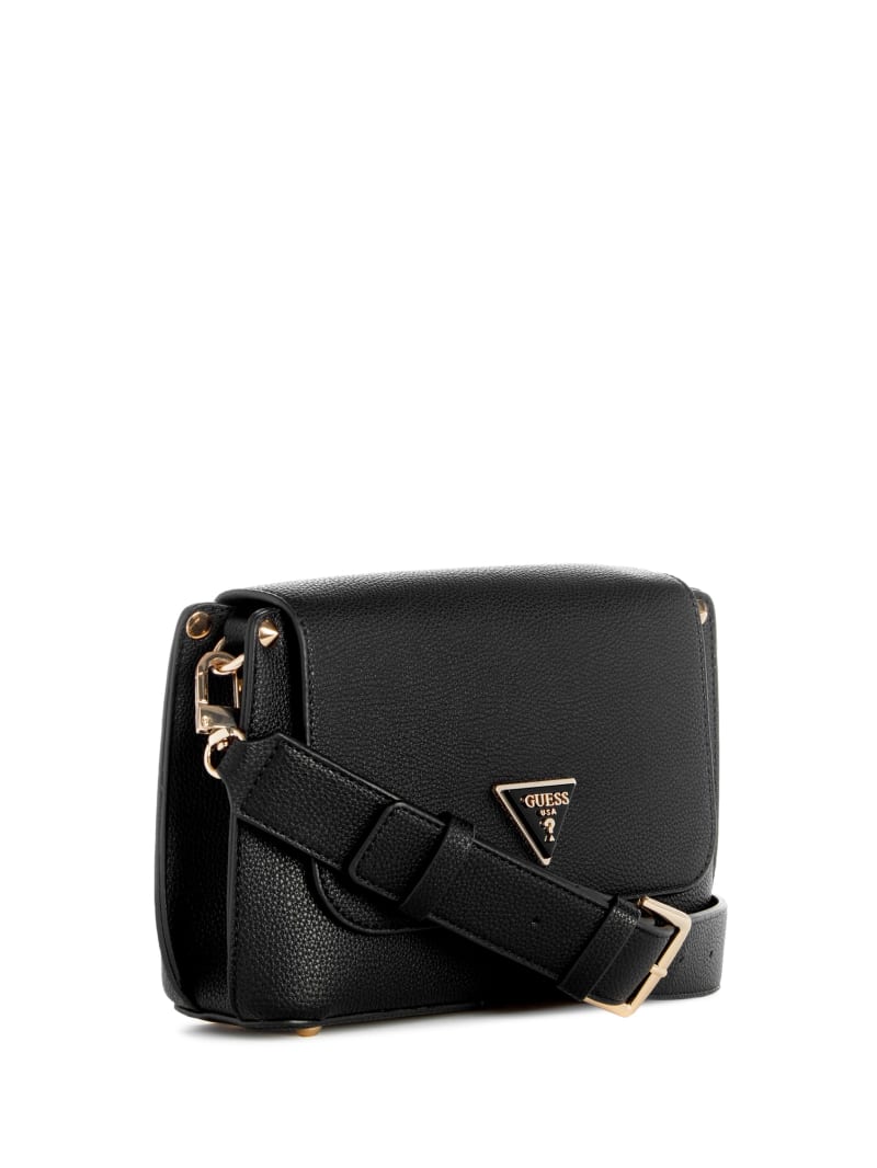 Guess Meridian Fold-Over Shoulder Bag - Black Guess Meridian Fold-Over Shoulder Bag - Black