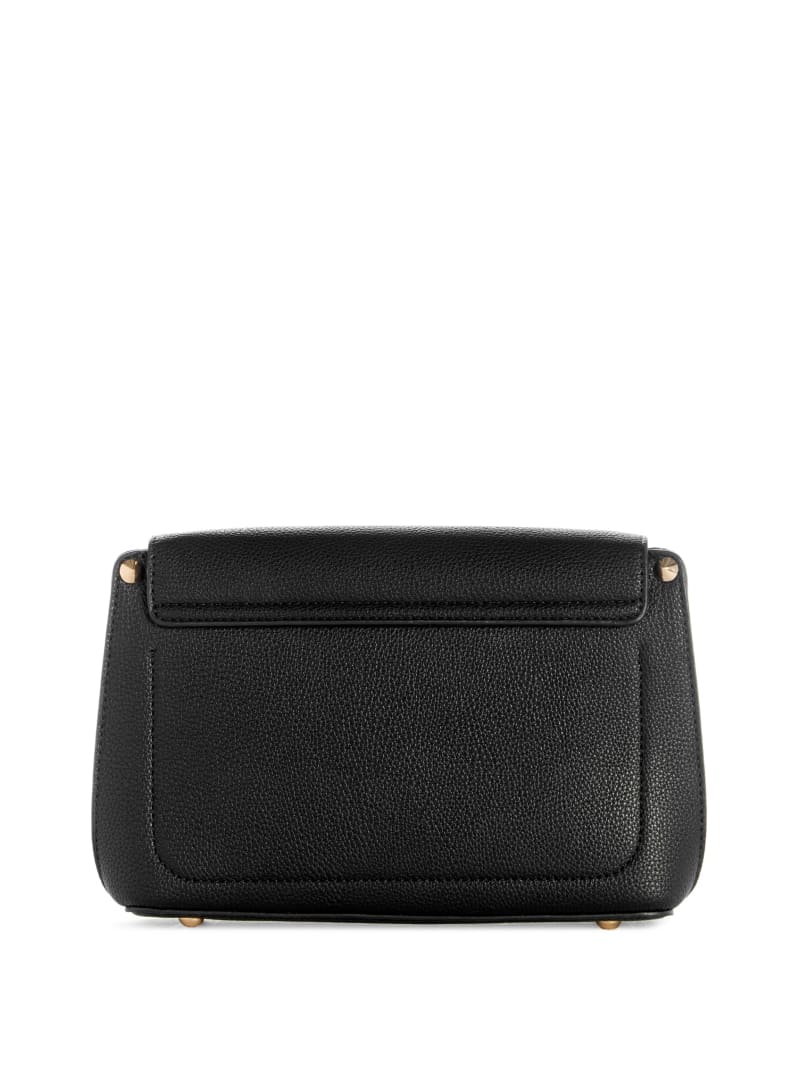 Guess Meridian Fold-Over Shoulder Bag - Black Guess Meridian Fold-Over Shoulder Bag - Black