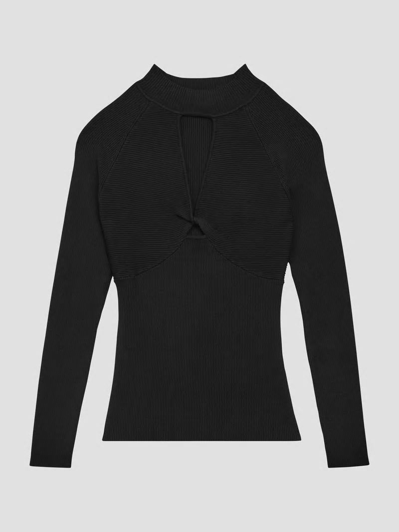 Guess Eco Rubie Cutout Sweater - Black Guess Eco Rubie Cutout Sweater - Black