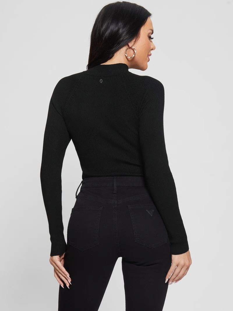 Guess Eco Rubie Cutout Sweater - Black Guess Eco Rubie Cutout Sweater - Black