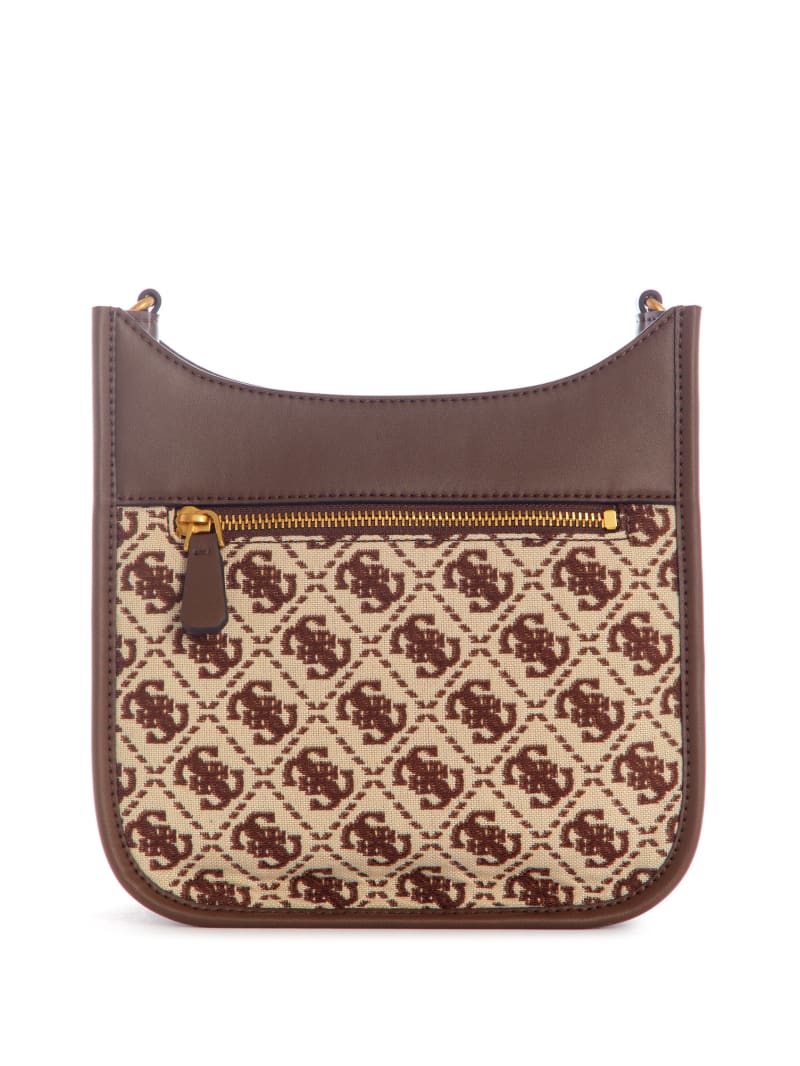 Guess Katey Jacquard Mini Hobo Bag - Brown Multi Guess Katey Jacquard Mini Hobo Bag - Brown Multi