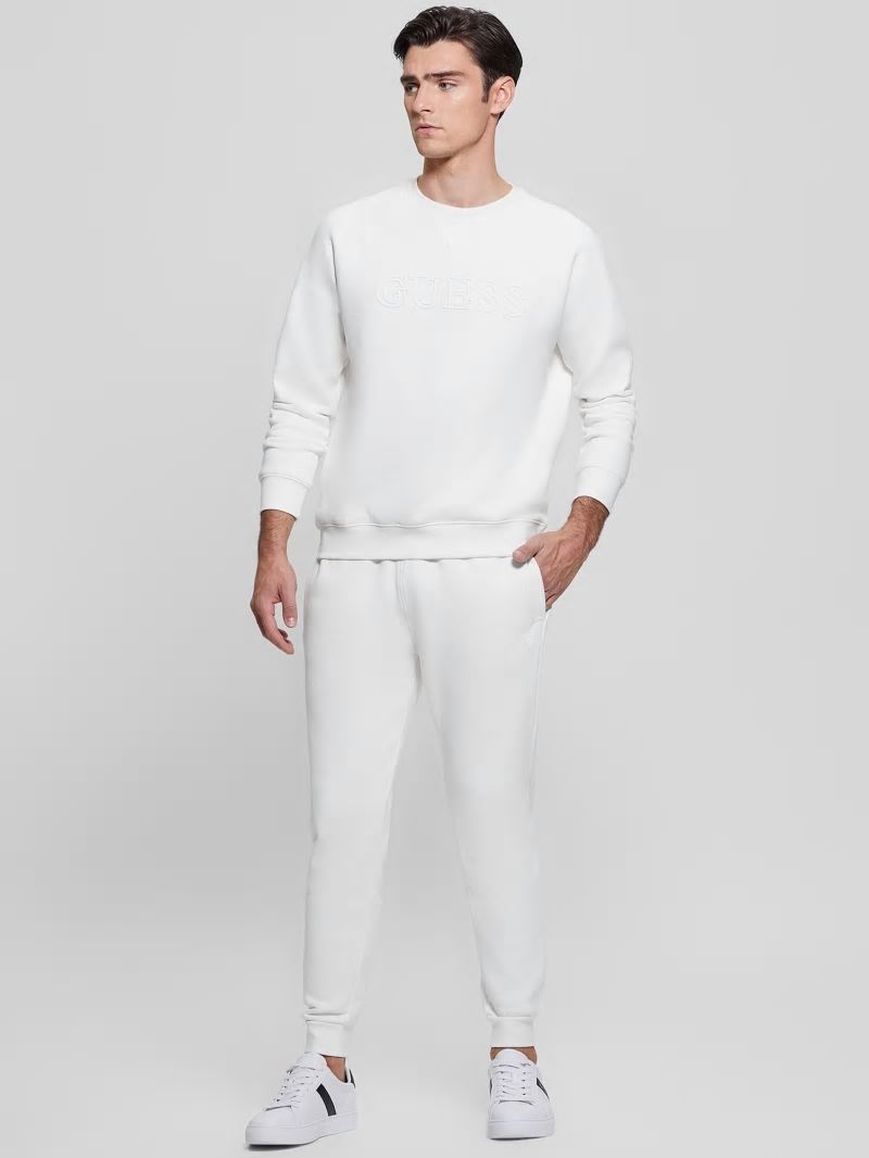 Guess Eco Aldwin Logo Pants - Blanc/Scuffy Guess Eco Aldwin Logo Pants - Blanc/Scuffy