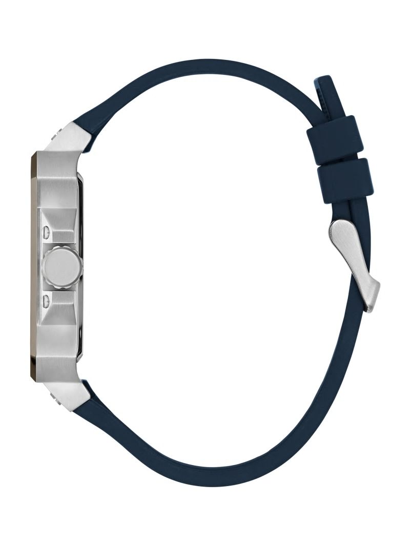 Guess Gunmetal and Navy Silicone Multifunction Watch - Navy Guess Gunmetal and Navy Silicone Multifunction Watch - Navy