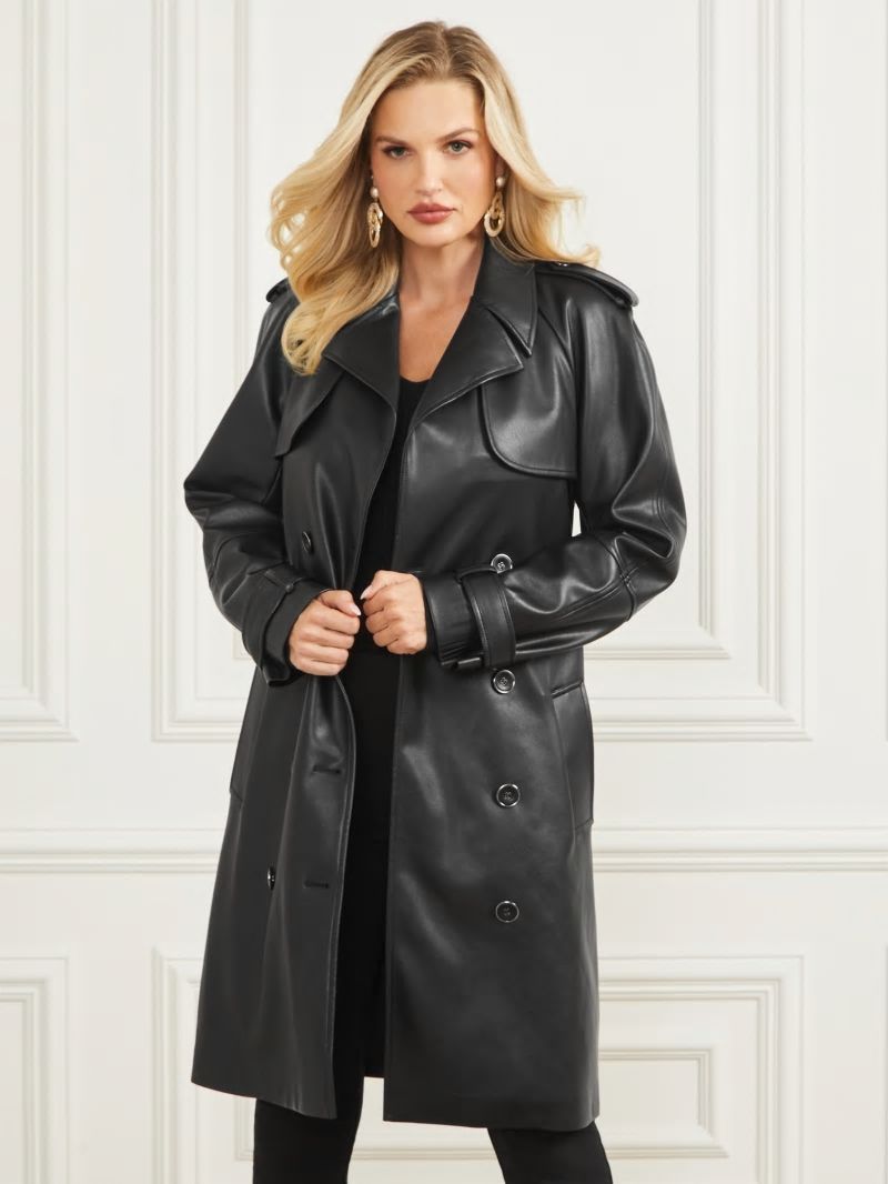 Guess Thorne Trench Coat - Black Guess Thorne Trench Coat - Black