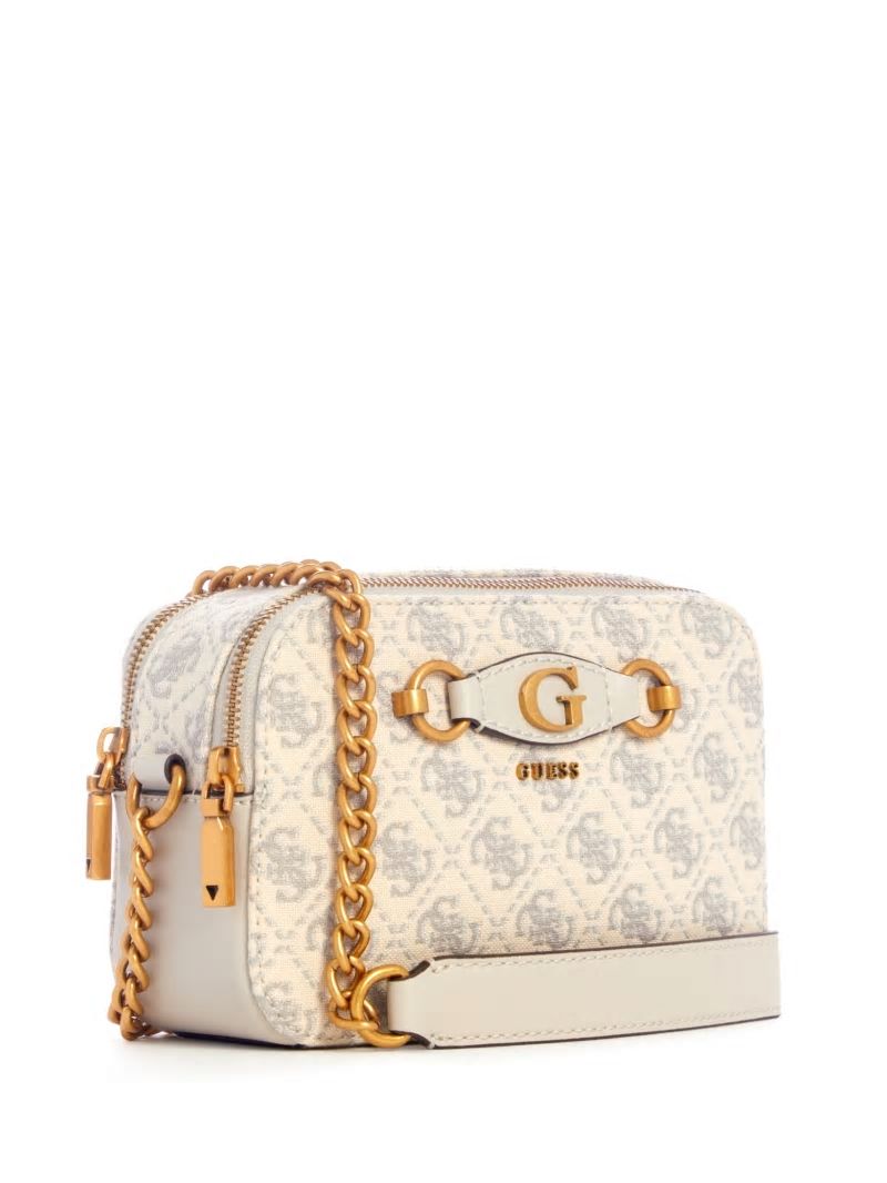 Guess Izzy Jacquard Logo Camera Bag - Dove Logo Guess Izzy Jacquard Logo Camera Bag - Dove Logo