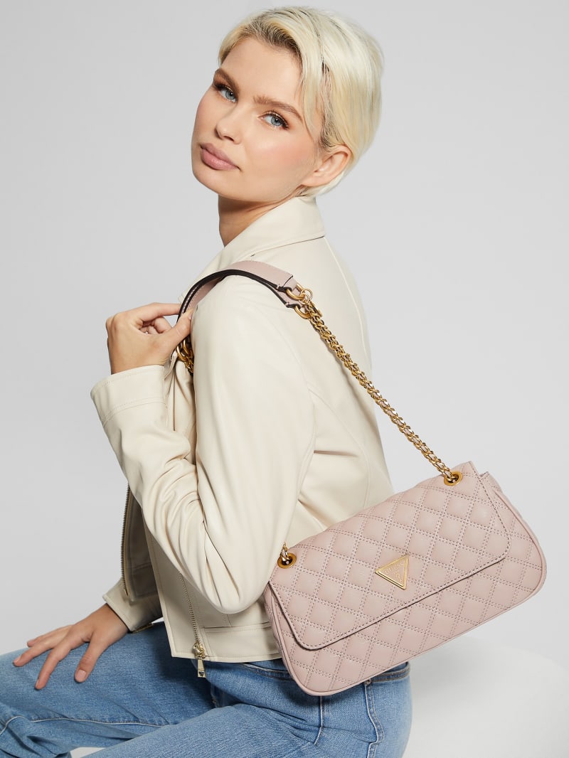 Guess Giully Quilted Convertible Crossbody - Rosewood Guess Giully Quilted Convertible Crossbody - Rosewood