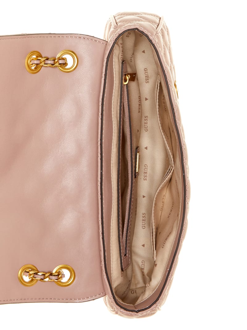 Guess Giully Quilted Convertible Crossbody - Rosewood Guess Giully Quilted Convertible Crossbody - Rosewood