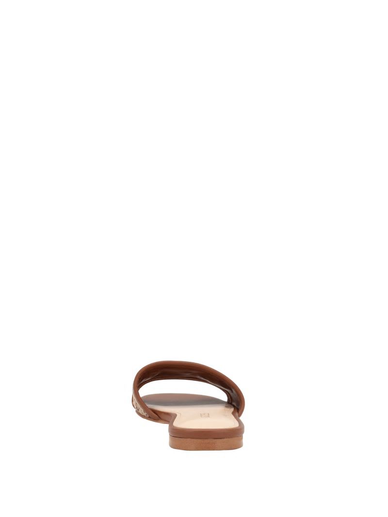 Guess Hammi Logo Slide Sandals - Medium Brown Guess Hammi Logo Slide Sandals - Medium Brown