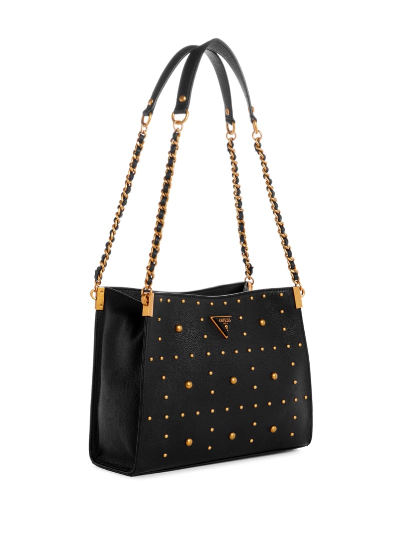 Guess Maranta Small Shoulder Satchel - Black Guess Maranta Small Shoulder Satchel - Black