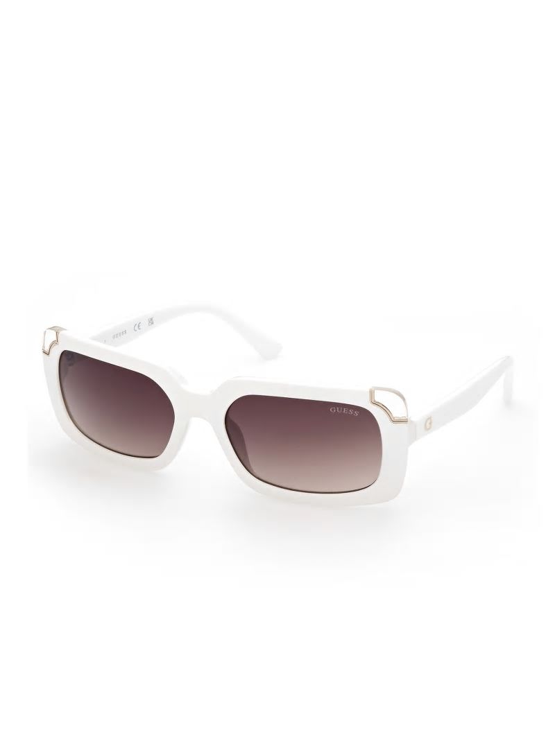 Guess Square Logo Sunglasses - White Guess Square Logo Sunglasses - White