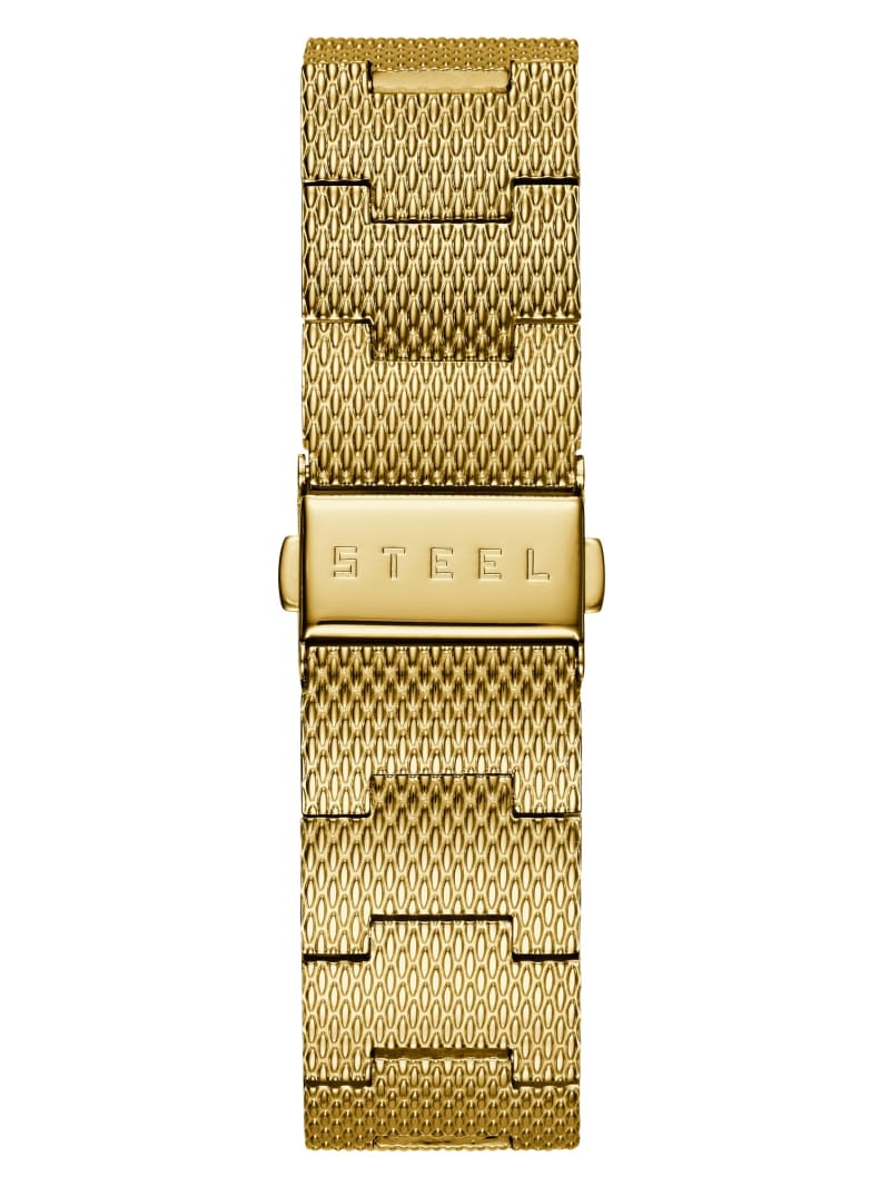 Guess Gold-Tone Slim Mesh Diamond Watch - Gold Guess Gold-Tone Slim Mesh Diamond Watch - Gold