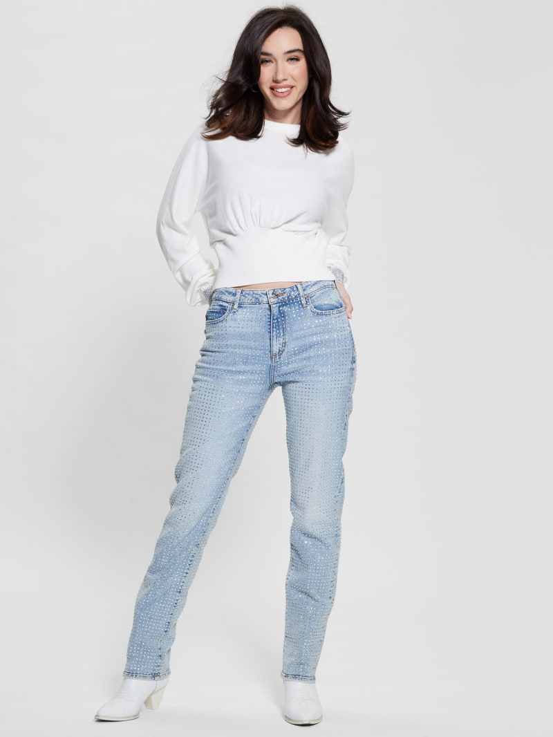 Guess 1981 Rhinestone Straight Jeans - Rhinestone Indigo Guess 1981 Rhinestone Straight Jeans - Rhinestone Indigo