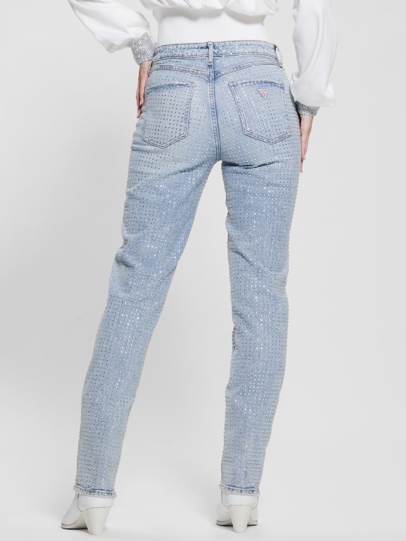 Guess 1981 Rhinestone Straight Jeans - Rhinestone Indigo Guess 1981 Rhinestone Straight Jeans - Rhinestone Indigo