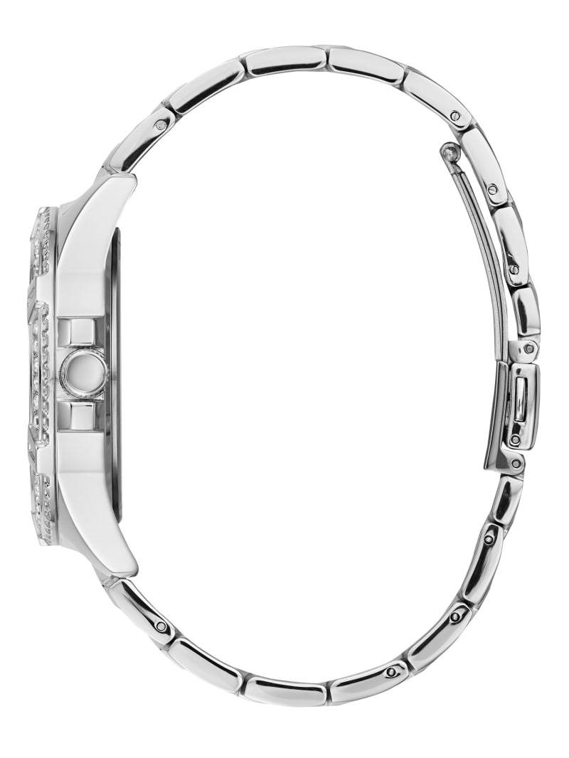 Guess Rhinestone Silver-Tone Multifunction Watch - Silver Guess Rhinestone Silver-Tone Multifunction Watch - Silver