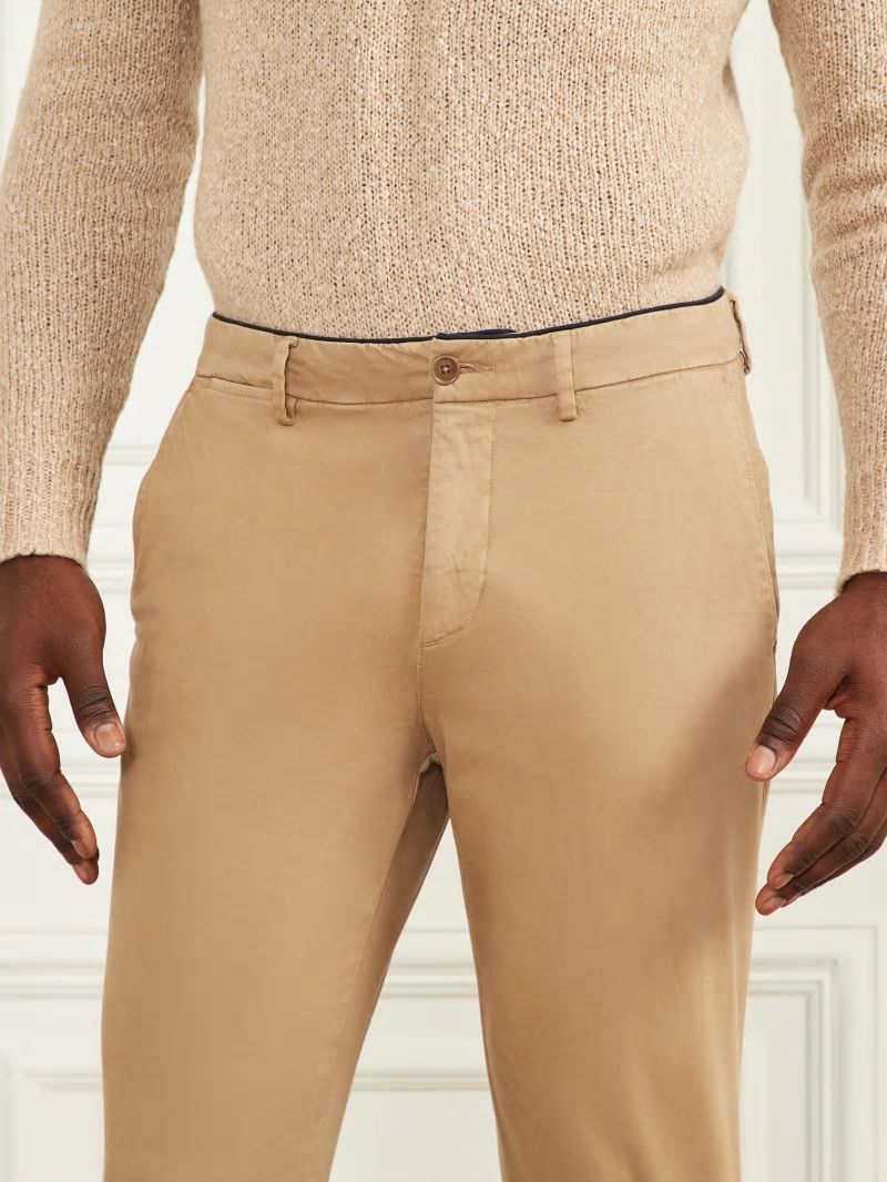 Guess Armando Piping Chino Pant - Herb Tan Guess Armando Piping Chino Pant - Herb Tan