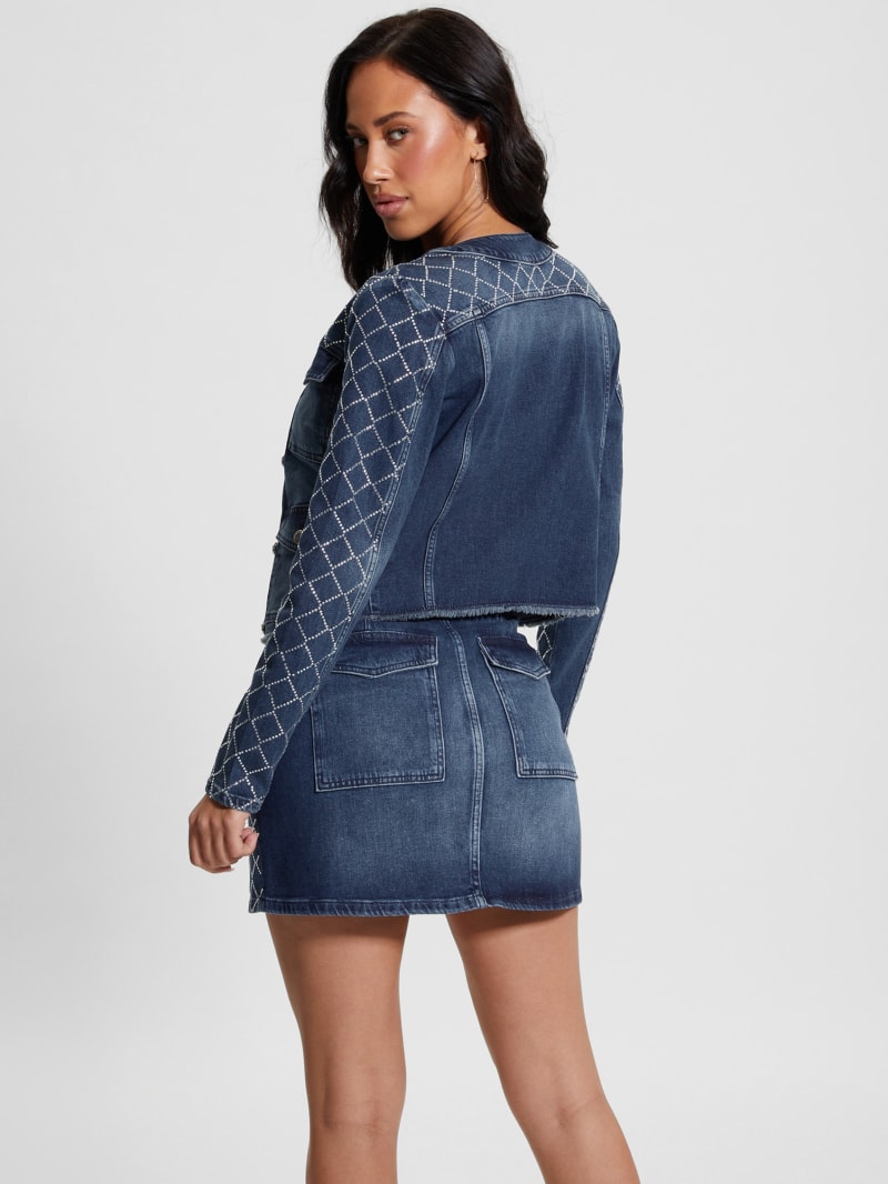 Guess Larissa Diamond Denim Jacket - Bling Ocean Guess Larissa Diamond Denim Jacket - Bling Ocean
