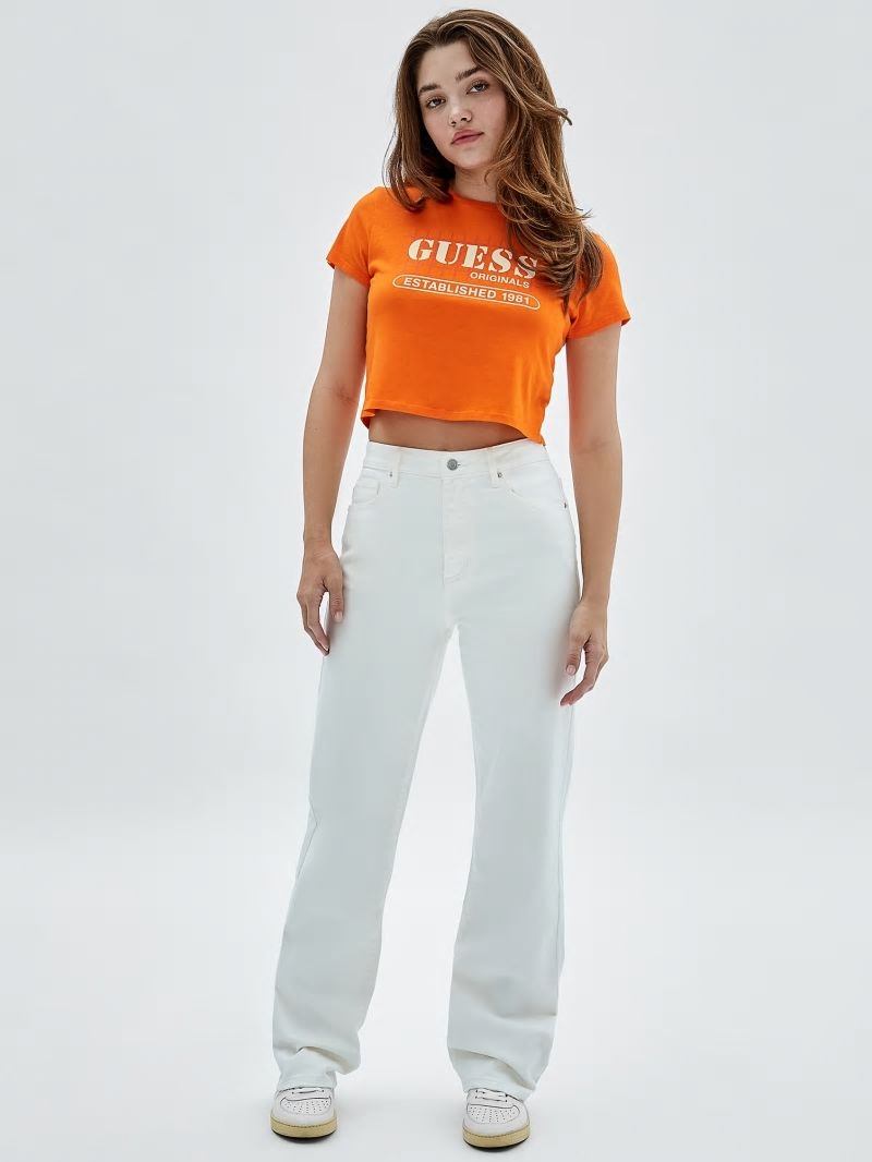 Guess GUESS Originals Kit Mom Jeans - Go Ecru Wash Guess GUESS Originals Kit Mom Jeans - Go Ecru Wash