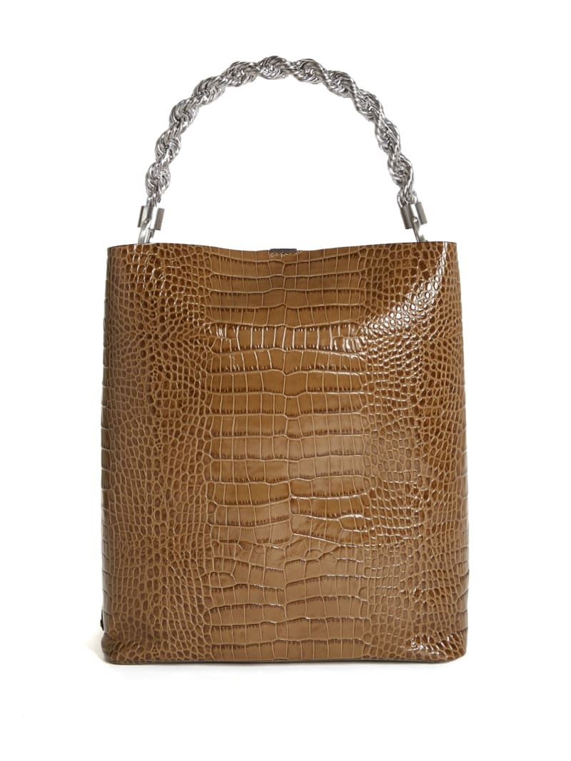 Guess Aida Croc Hobo Bag - Green Guess Aida Croc Hobo Bag - Green