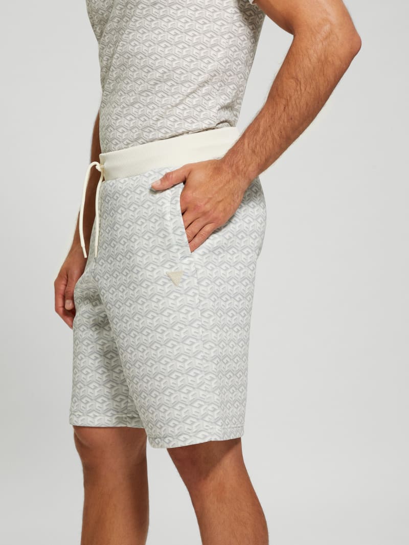 Guess Colin Logo Shorts - Macro G Cube White Combo Guess Colin Logo Shorts - Macro G Cube White Combo