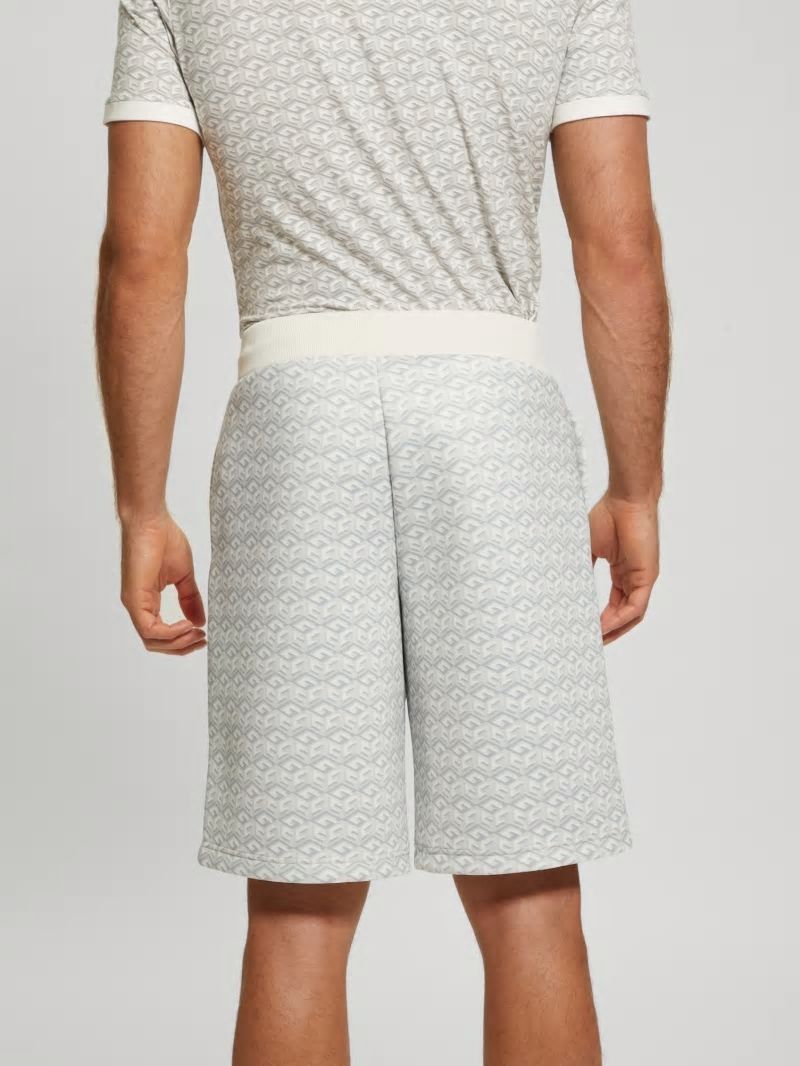 Guess Colin Logo Shorts - Macro G Cube White Combo Guess Colin Logo Shorts - Macro G Cube White Combo
