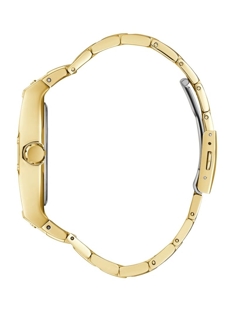Guess Gold-Tone Exposed Dial Multifunction Watch - Gold Guess Gold-Tone Exposed Dial Multifunction Watch - Gold