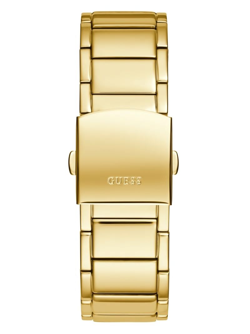 Guess Gold-Tone Exposed Dial Multifunction Watch - Gold Guess Gold-Tone Exposed Dial Multifunction Watch - Gold