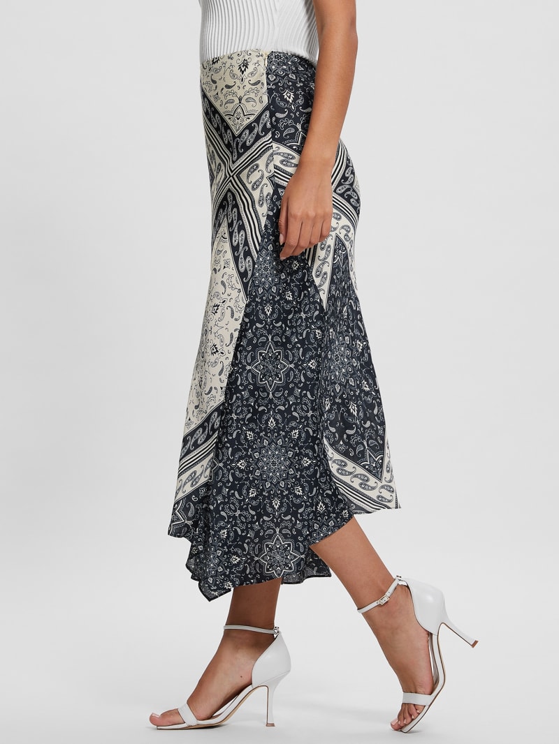 Guess Eco Katrina Printed Skirt - Sashiko Square Bandana Guess Eco Katrina Printed Skirt - Sashiko Square Bandana