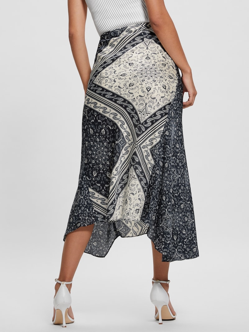 Guess Eco Katrina Printed Skirt - Sashiko Square Bandana Guess Eco Katrina Printed Skirt - Sashiko Square Bandana