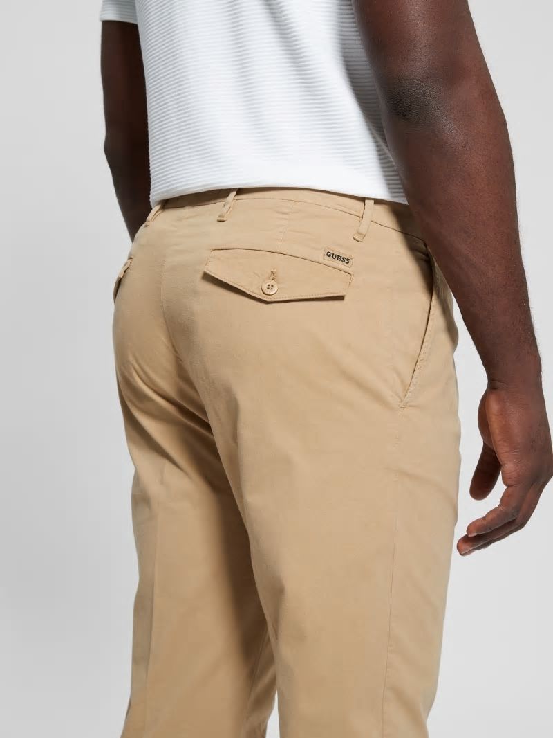 Guess Noah Straight Pants - Travertine Sand Guess Noah Straight Pants - Travertine Sand
